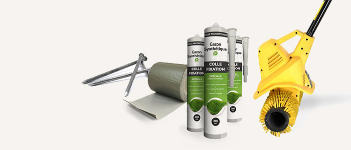 Accessoires pour la pose de gazon synthétique