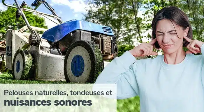 Entretien d'herbe naturelle, tondeuse à gazon : attention au bruit