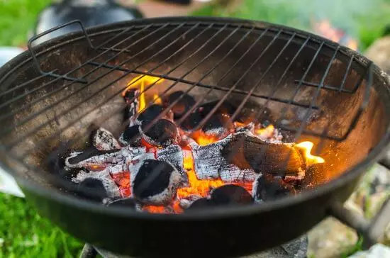 Barbecue sur pelouse synthétique