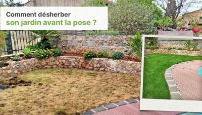 Illustration : Comment désherber mon jardin avant de poser mon gazon synthétique ?