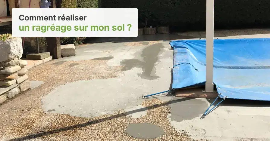 Réalisation d'un ragréage autour d'une piscine