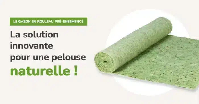 Rouleau de gazon pré-ensemencé biodégradable